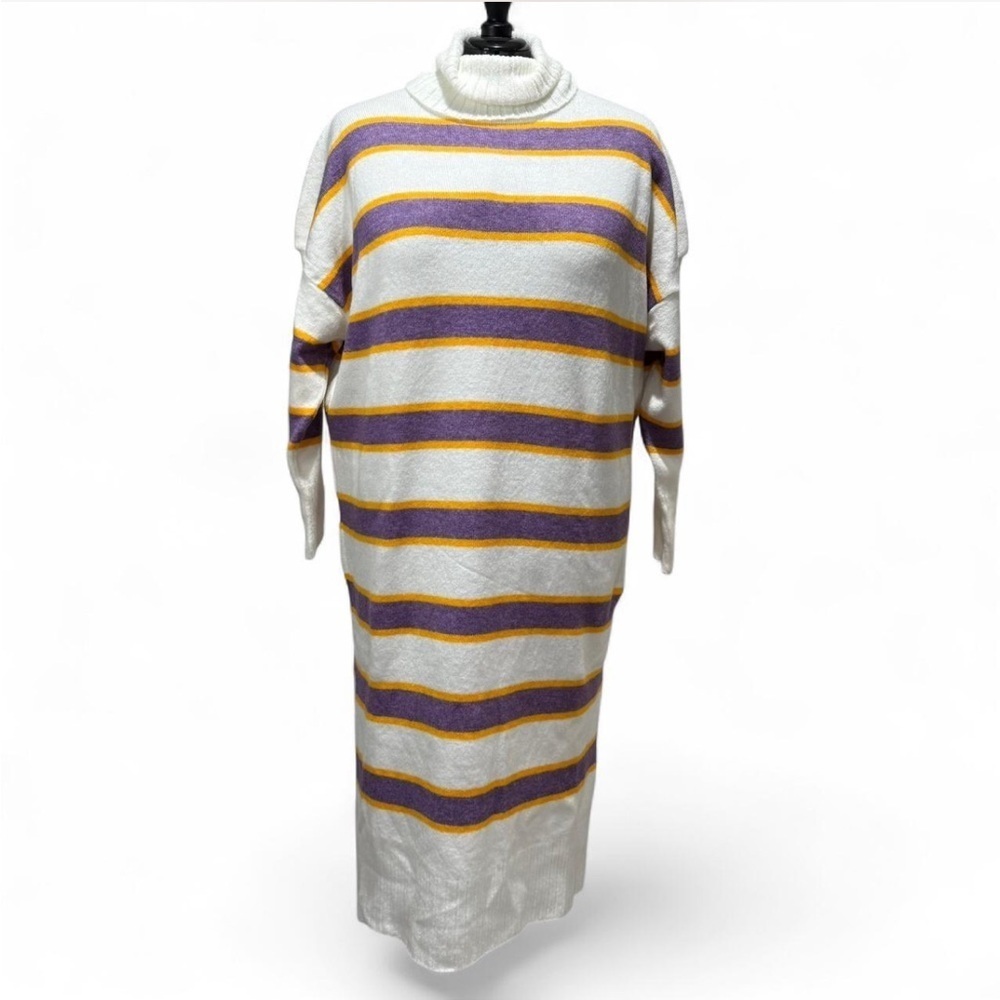 Anthropologie Daily Practice Karigan Midi Sweater Dress Turtleneck 3X Cabin Core - Picture 2 of 8